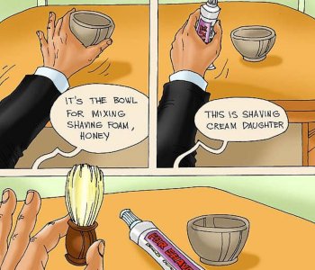 Father shaves his daughters pussy Porn Comics